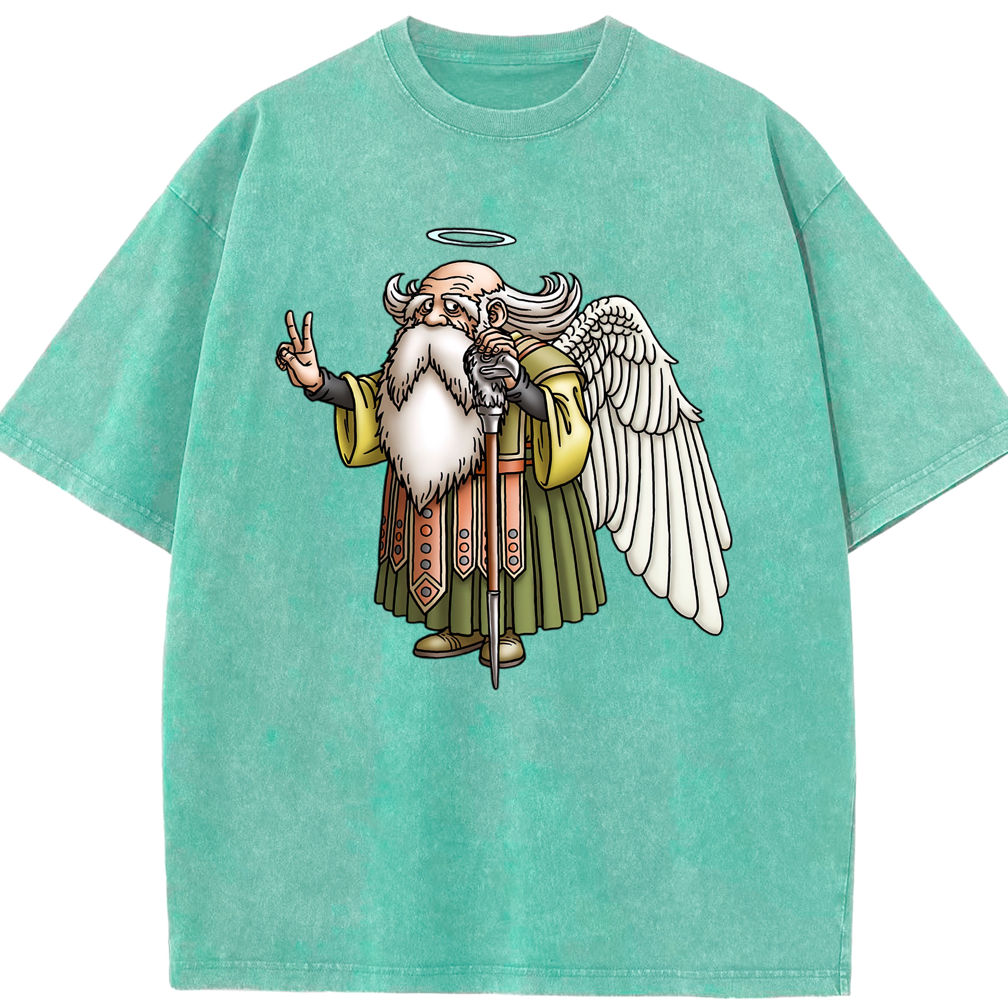 （画像用） ドラゴンクエスト Doragon Kuesuto Dragon Quest 綿100% ヴィンテージ風 半袖Tシャツ（フロントプリント）